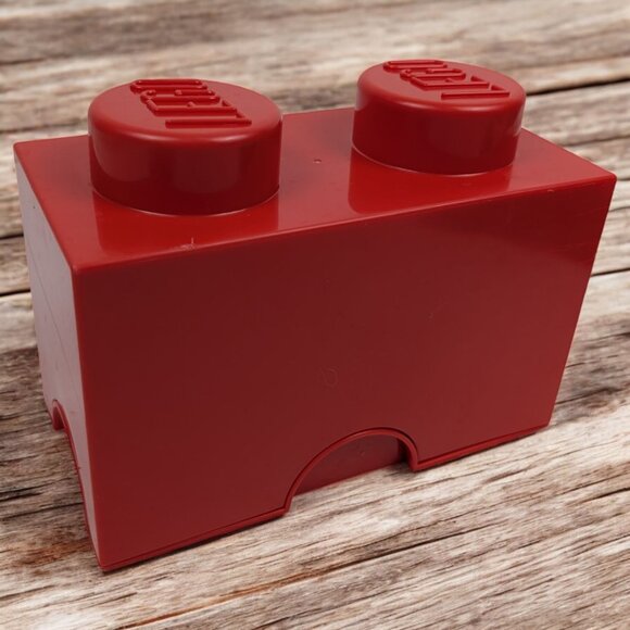 Lego 2 Stud (1x2) Red Storage Brick Empty‎ Collectible Container - Picture 1 of 14